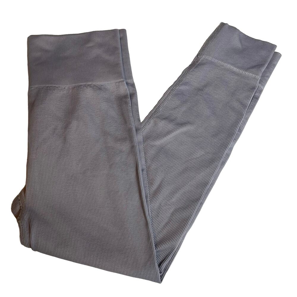 Madewell‎ MWL Ribbed High Waist Leggings Size L-XL Gray Athleisure